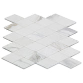 Calacatta Gold Italian Marble Large Diamond Mosaic Tile Honed (Matte)